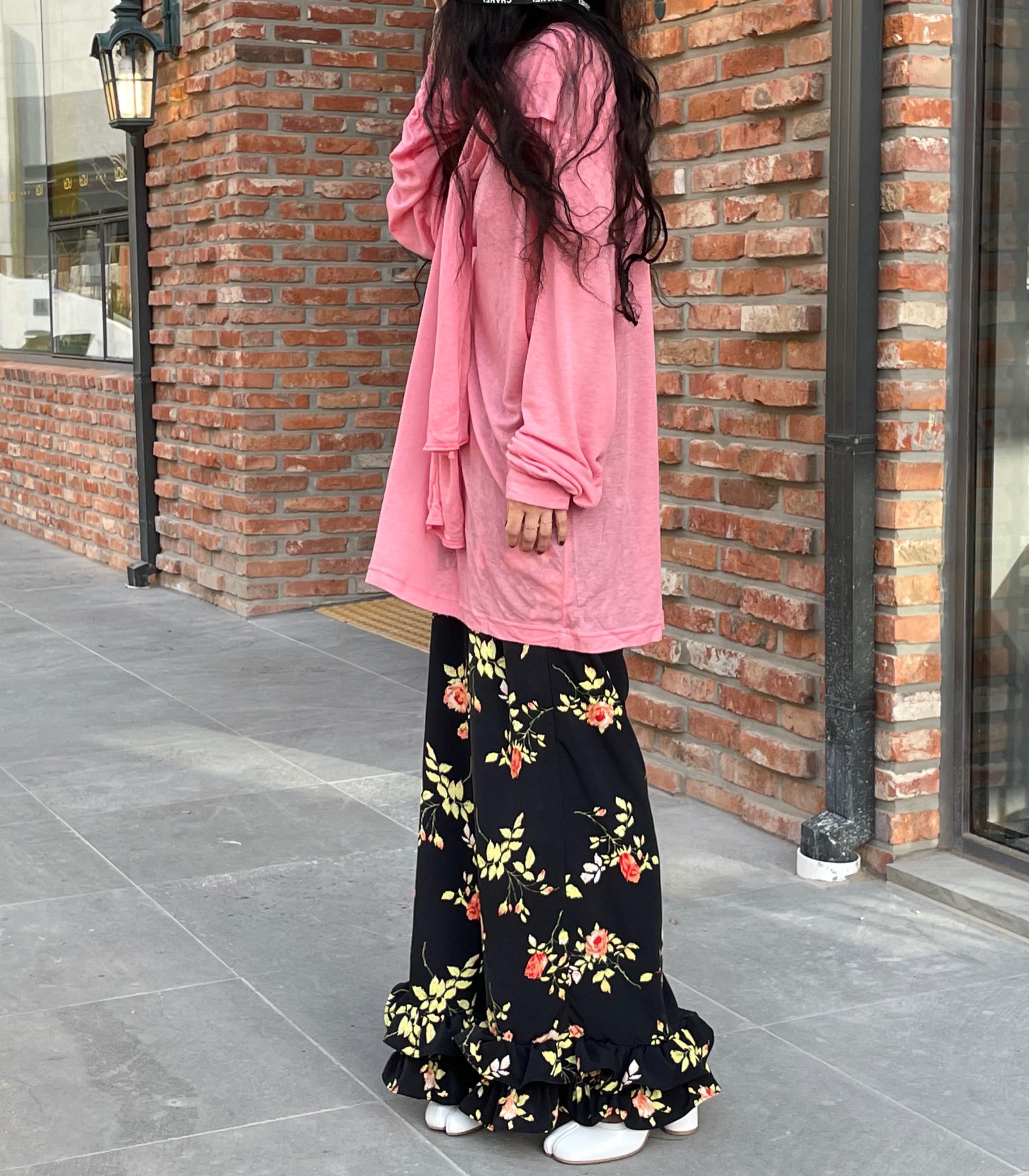 flower kangkang pants