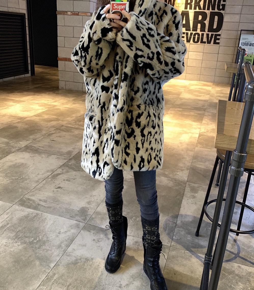 leopard fur jacket