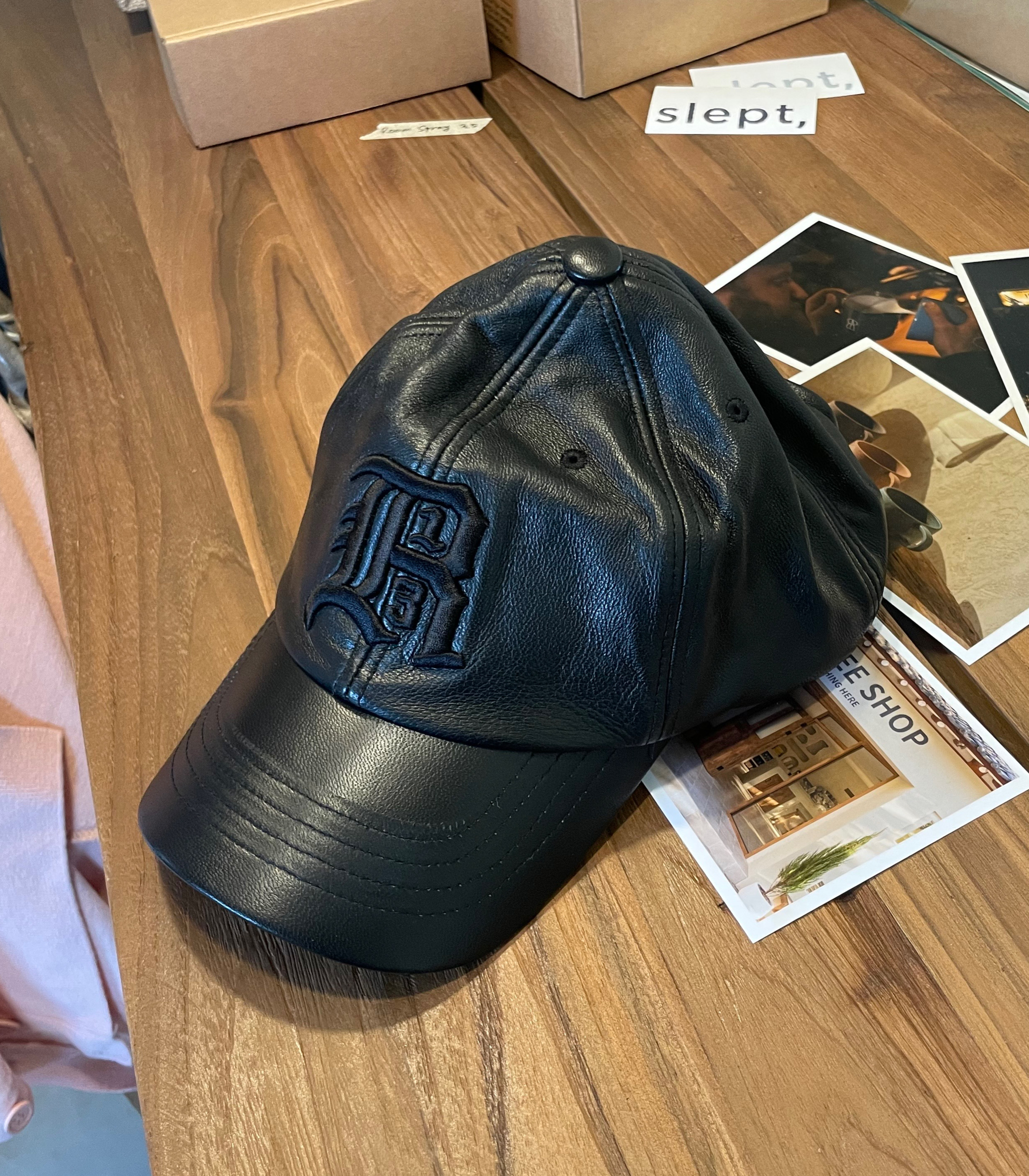 13 fake leather cap